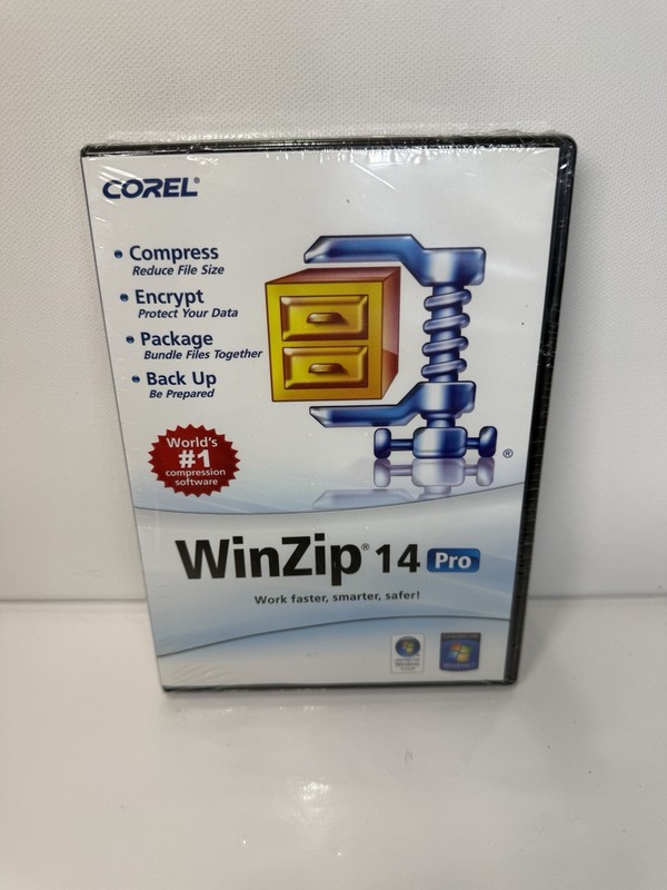 NEW Corel WinZip 14 Pro – Corel – Compression Software – WIN CD ROM – Sealed