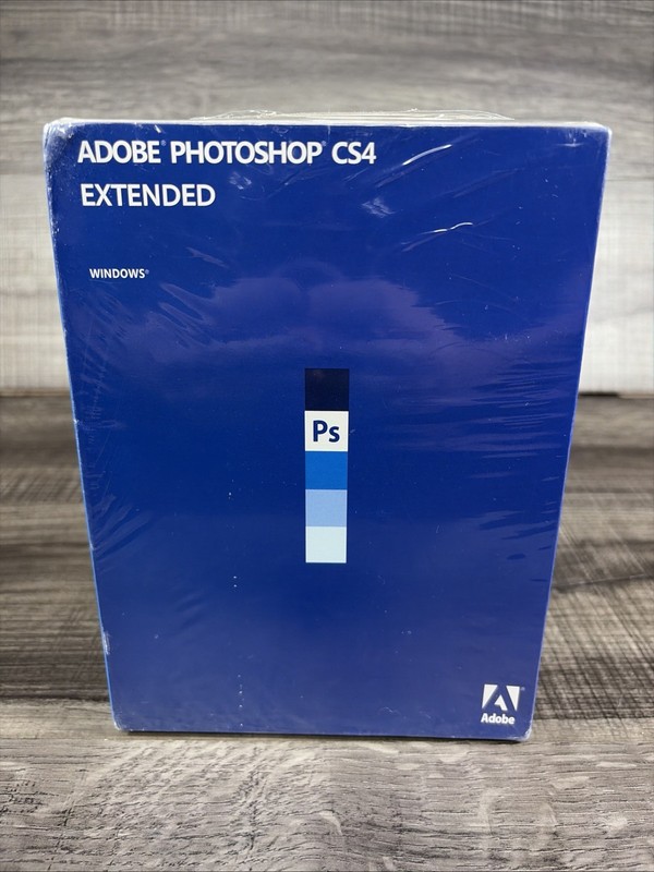 Adobe Photoshop CS4 Extended For Windows Retail Version 2 Disc Brand New Sealed