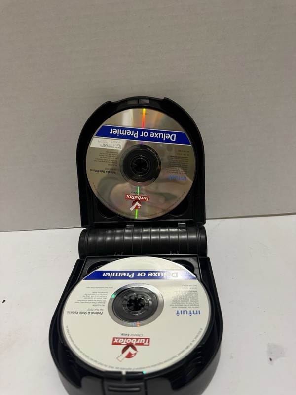 Intuit Turbo Tax Deluxe and Premier CD-ROM Lot With Y2k CD Case gallery