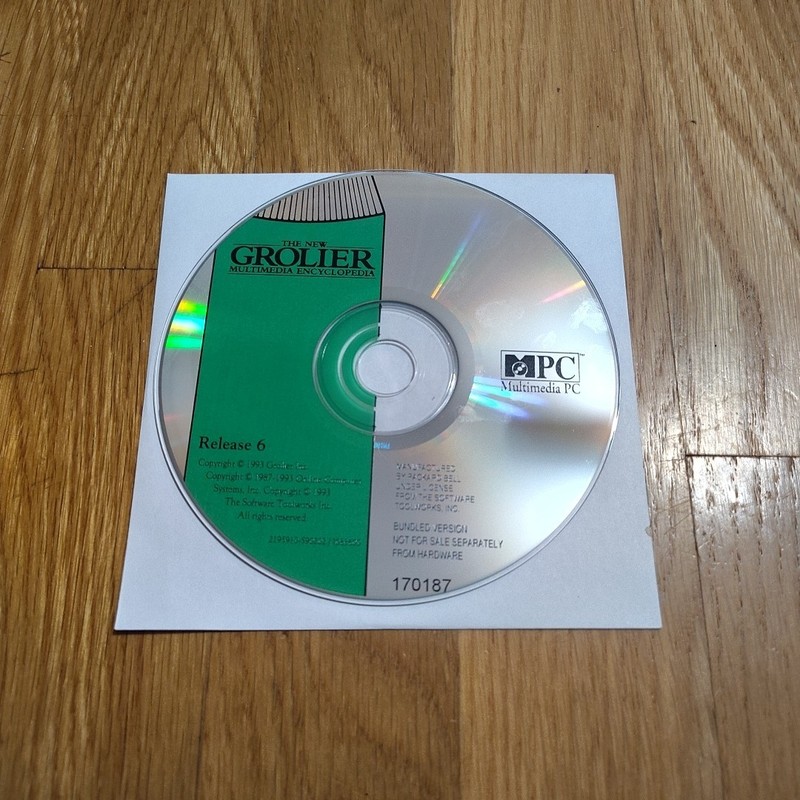 The New Grolier Multimedia Encyclopedia Software 1993 – Release 6