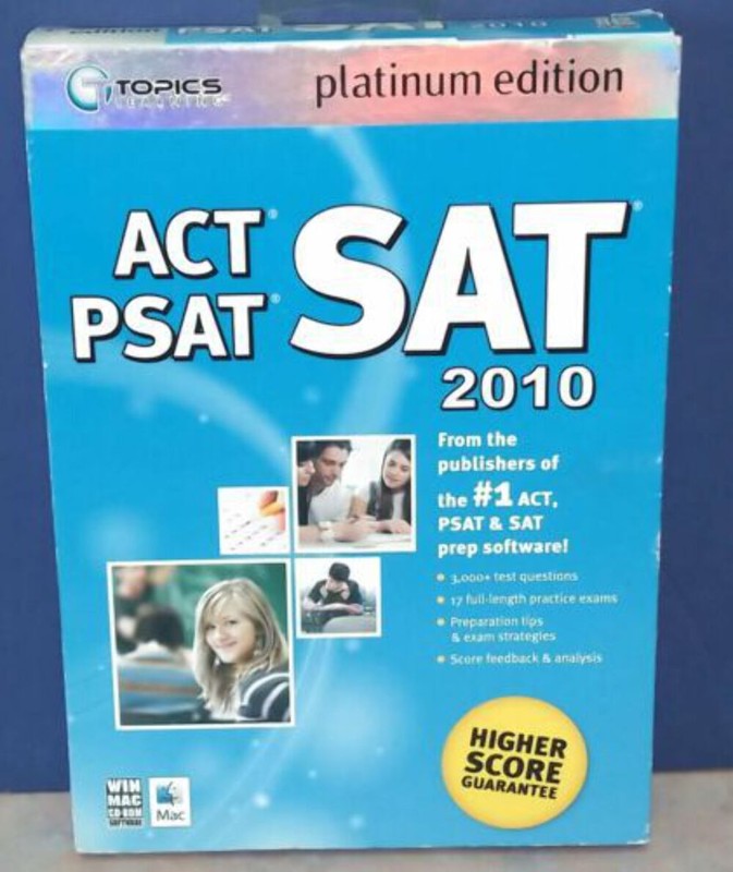 Topics Learning ACT PSAT SAT 2010 Platinum Edition Software, New Sealed gallery