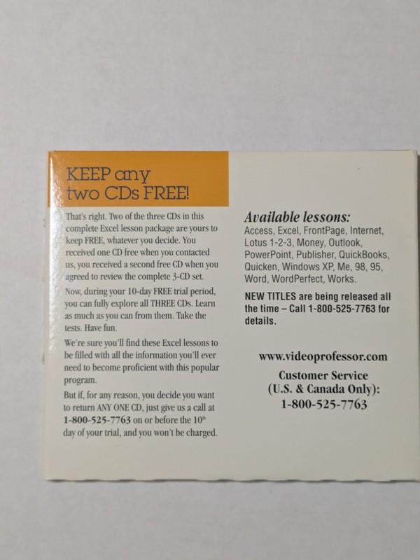 Video Professor / Learn Excel 2000/2002/2003 / Excel Tips & Tricks / 3 discs gallery