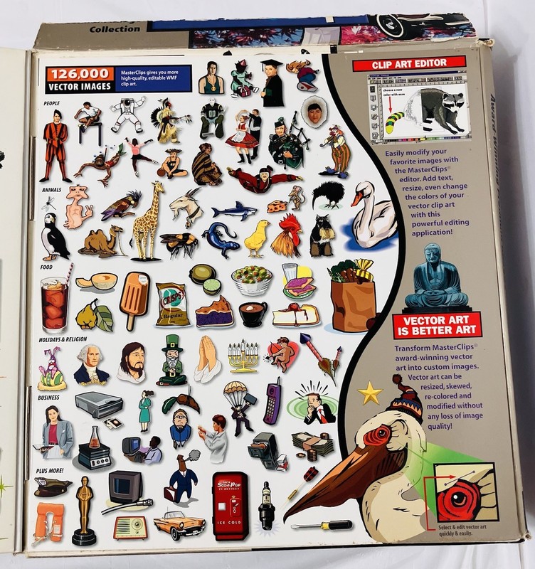 IMSI MasterClips 303,000 Complete 20-CD Clip Art Box Set w Guide Book Windows 95 gallery
