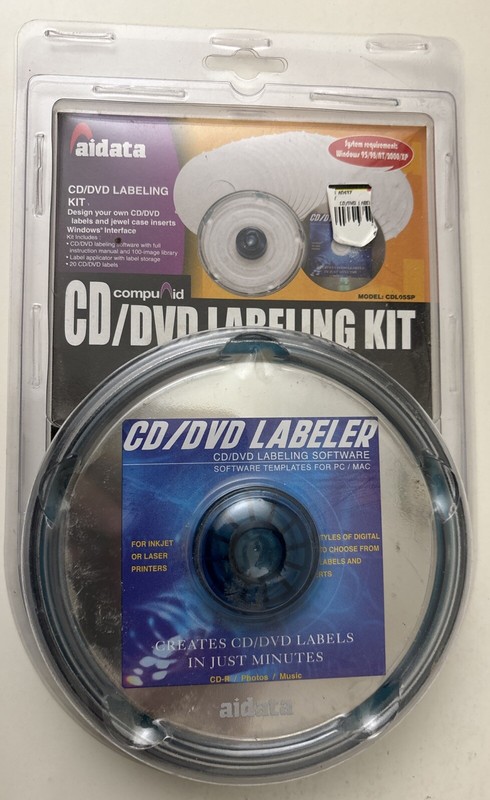 Aidata CD/DVD Labeling Kit Design Your Own CD/DVD – NEW SEALED