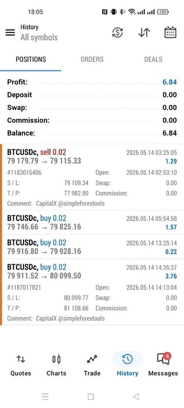 v1.8 Capital X BTC Scalper EA Metatrader MT5 MQL5 Crypto Bot Trading Forex Robot gallery