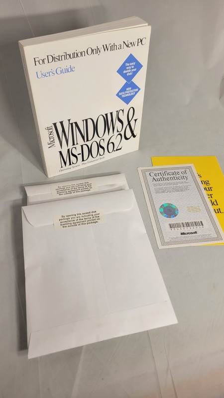 Microsoft MS-DOS 6.2 Operating System User’s Guide & Software Disks NEW
