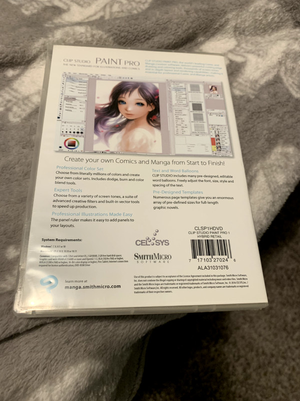 Clip Studio Paint Pro Art Software - CD and case gallery