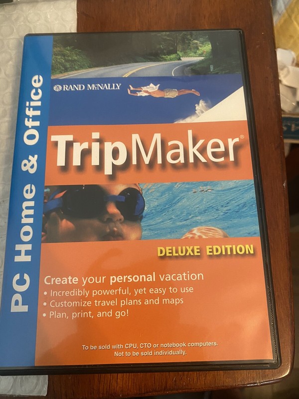 Rand McNally TripMaker Deluxe 1999 PC CD plan routes map travel trips street etc