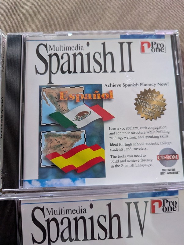 Multimedia Spanish I - IV Four CDs Achieve Spanish Fluency Now! Pro One PC CD gallery