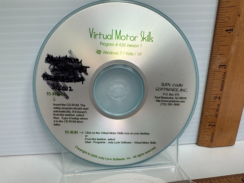 Virtual Motor Skills Program 630 Ver 1 Judy Lynn Software Virtual Experience