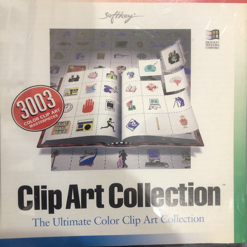 PC Softkey Paintbrush 3003 Clipart Collection Brand NEW and Factory Sealed