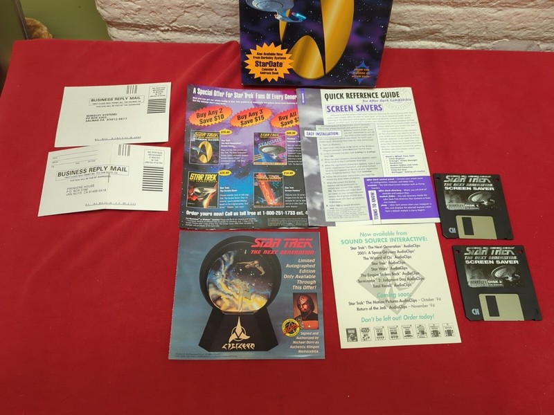 Star Trek The Next Generation 1994 Screen Saver PC/ Mac Berkely Complete 2 Disks gallery