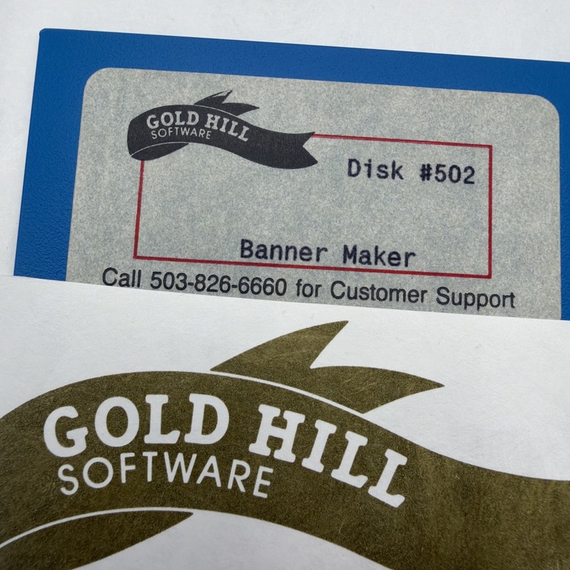 Gold Hill Software 5.25" DOS Disk Lot Banner Maker Printshop WP5 Clipart GEM gallery
