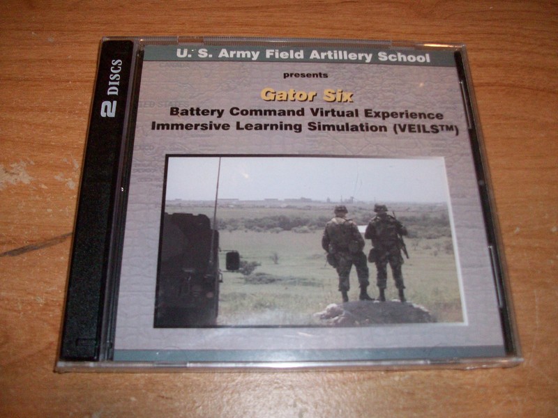 US Army Artillery School Gator Six Virtual Experience Learning Simulation CD SET