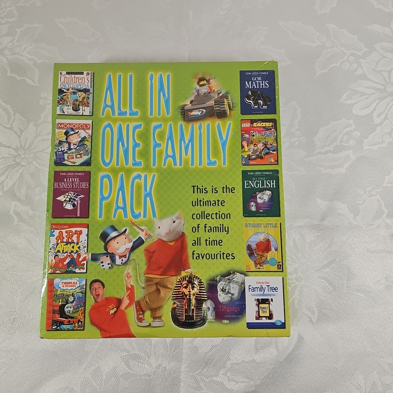 All In One Family Pack PC CD-Rom Box set 13 Discs Brand New Sealed