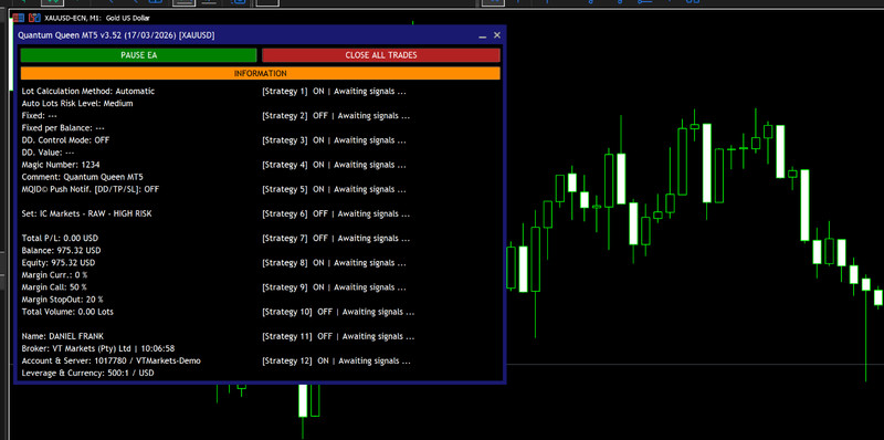 v3.52 Quantum Queen MT5 EA and v3.1 Quantum King MT5 EA Bundle Algo Trading Bot gallery