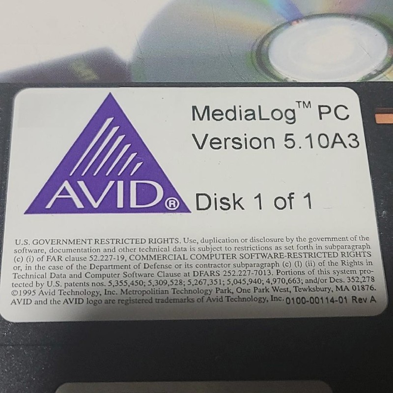 New Avid MediaLog Version 5.10A3 for PC Software Disk & User's Guide gallery