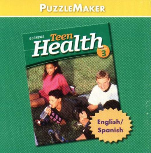 Glencoe Teen Health Course 3 PuzzleMaker PC CD teach children vocab via puzzles