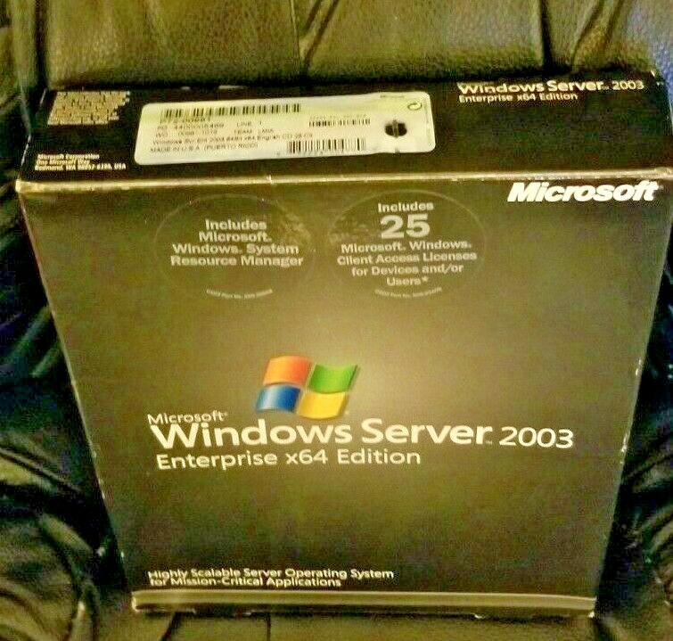 Microsoft Windows Server 2003 Enterprise x64 Edition with 25CALs, SKU P72-00981