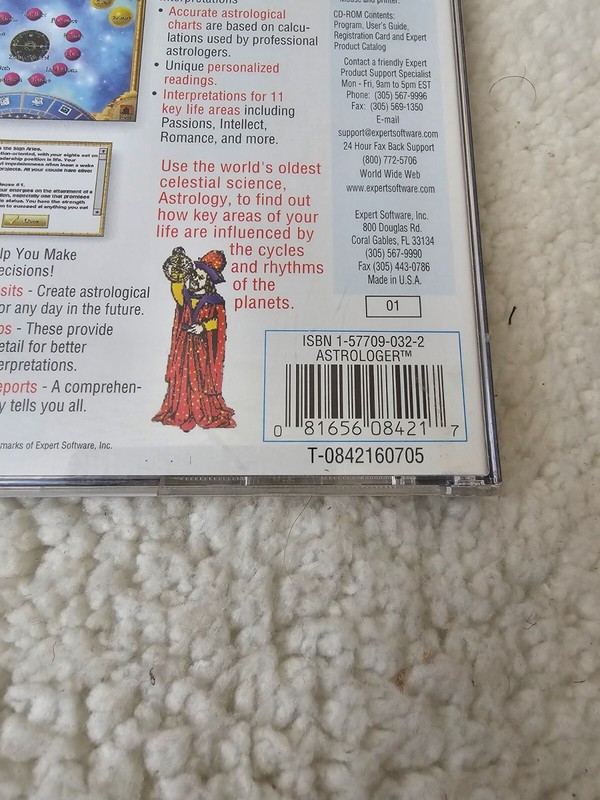 Vintage 1997 Expert Software Astrologer CD-ROM windows 95 gallery
