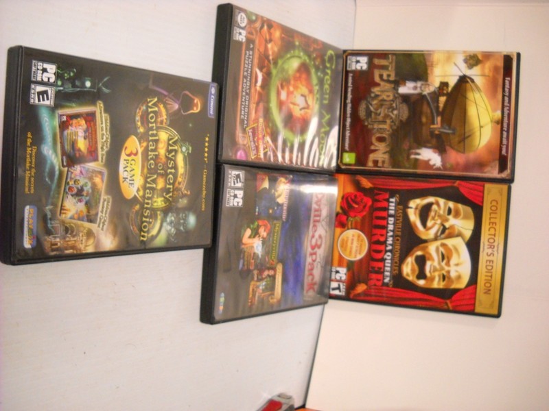 x5 PC CD-ROM Computer Games Eville Green Moon Tearstone Drama Queen Murder gallery