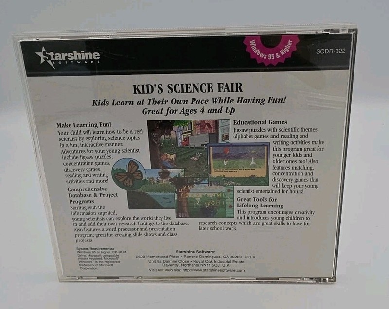 Kids Science Fair CD Rom Learning Activities Knowledge Starshine Windows 95 gallery