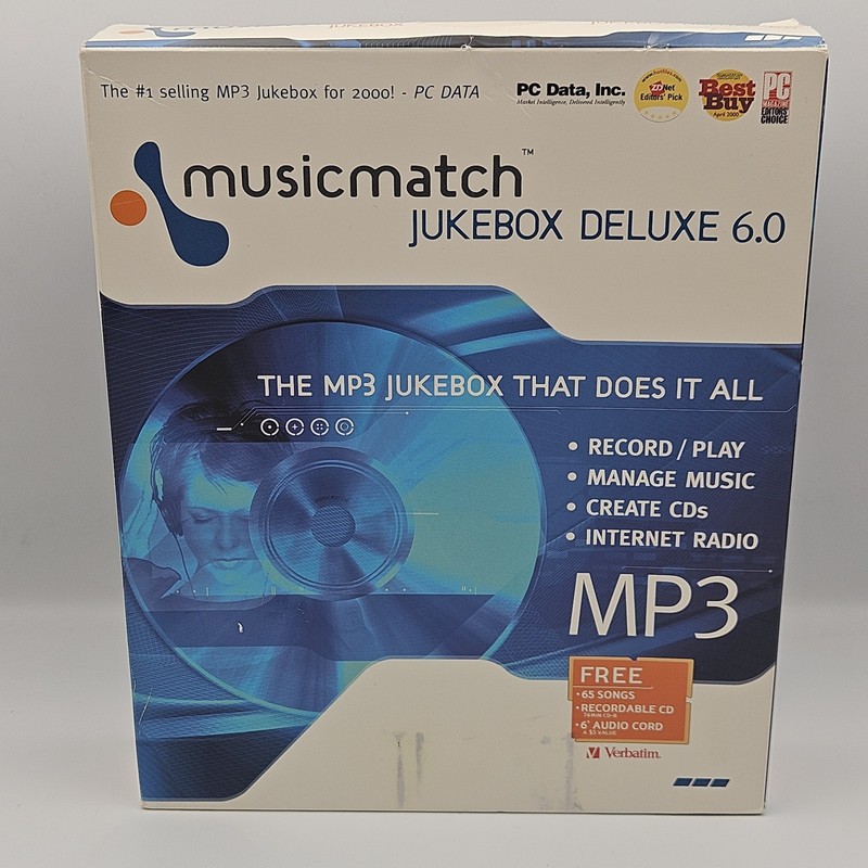 NEW MusicMatch Jukebox 6 Deluxe PC CD sort edit Tags MP3 Music SEALED