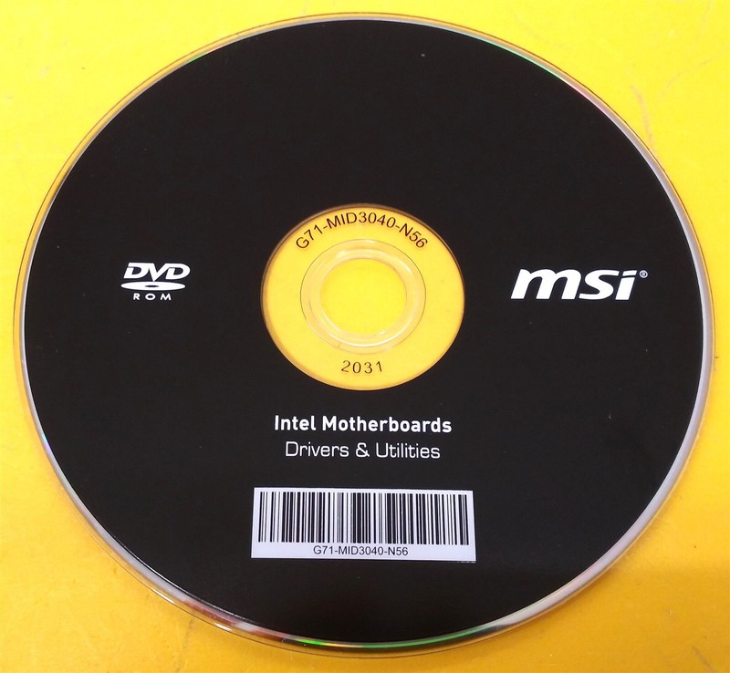 ⭐️⭐️⭐️⭐️⭐️ MSI Intel Motherboards Drivers & Utilities DVD G71-MID3040-N56 gallery
