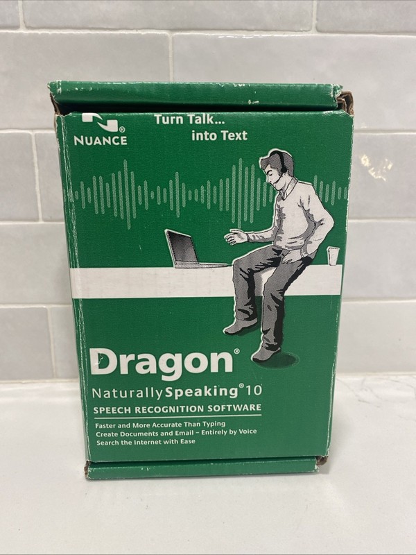 Dragon Naturally Speaking 10 Mic Headset Voice Recognition (New in Box)