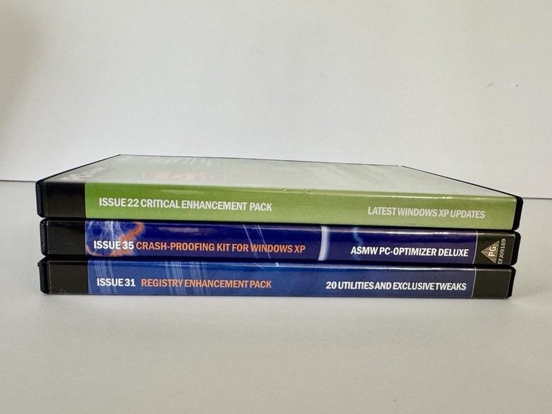Windows XP Software Lot 3 PC CD-ROM Registry Crash Critical Packs gallery