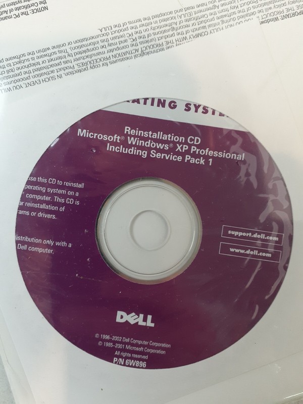 Dell Reinstallation CD Microsoft Windows XP Professional Service Pack 1 NEW 2002 gallery