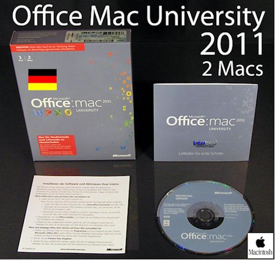 Microsoft Office Mac 2011 University 2 Mac Box + DVD Original Packaging NEW