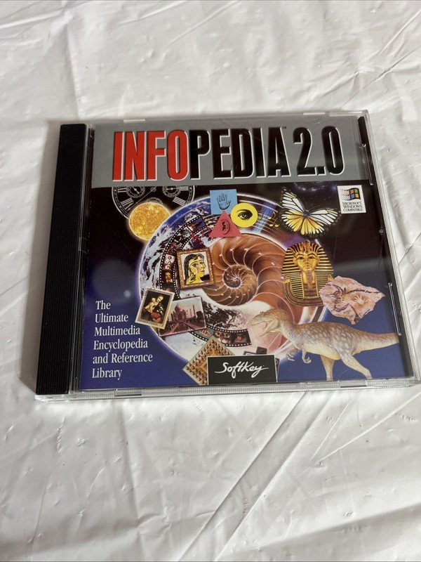 Infopedia 2.0 Ultimate Multimedia Encyclopedia (PC CD-ROM, Soft Key, 92-95)