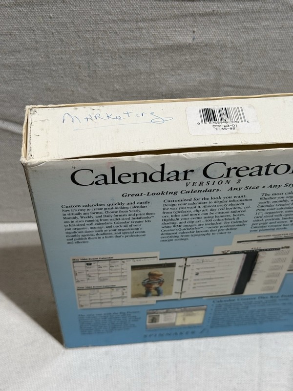 Calendar Creator Plus V2 Windows Vintage Software 3.5 Floppy Complete gallery