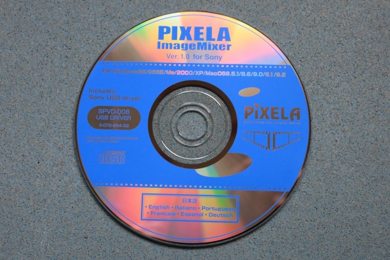 Sony PIXELA Image Mixer Driver CD Ver. 1.0 Win. 98/98SE/Me/2000/XP Mac 8.5 9.1 gallery