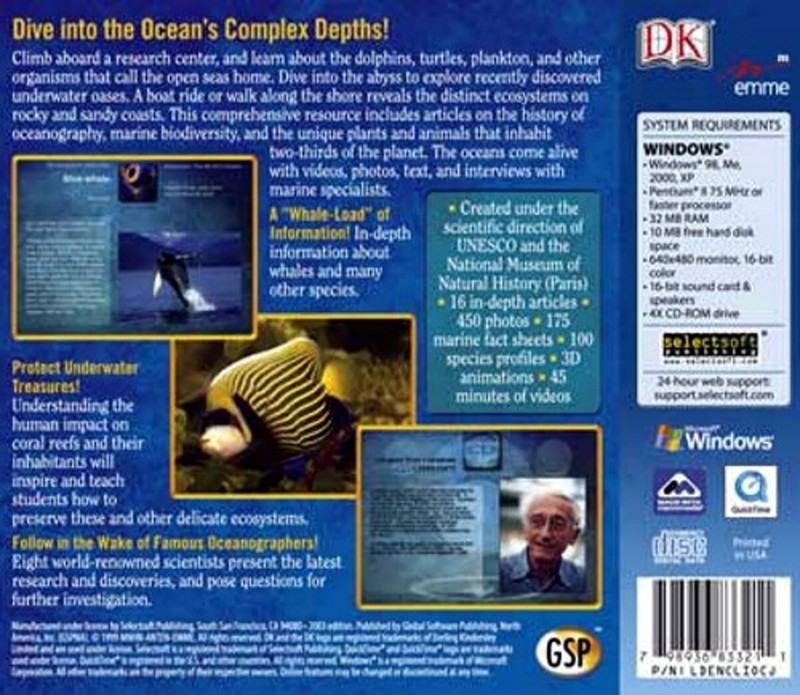 DK Dorling Kindersley Encyclopedia of Our Living Oceans PC Software Sealed New gallery