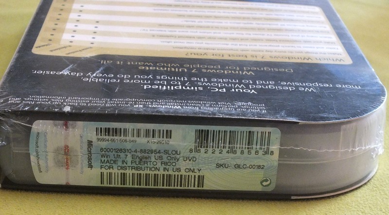 Microsoft Windows 7 Ultimate SKU GLC-00182 Full Retail Box 32-bit 64-bit Sealed gallery
