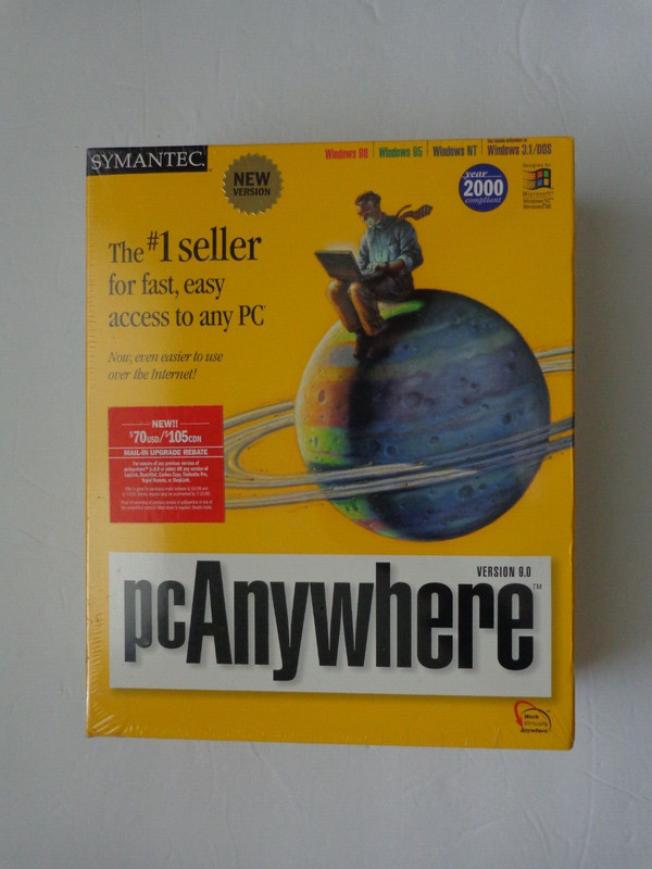 Symantec pcAnywhere 9.0 For Windows New Factory SEALED