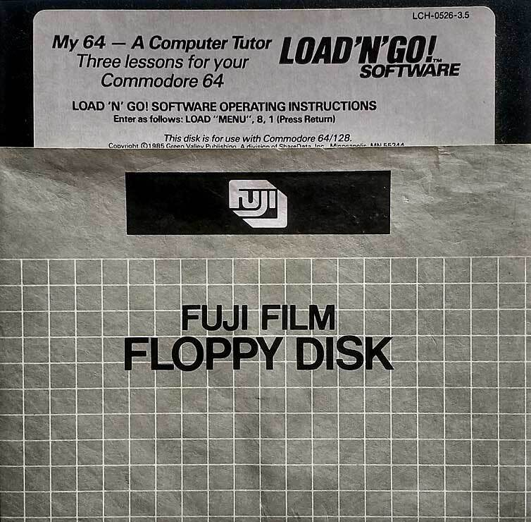 Commodore C64: My 64 – A Computer Tutor / 1985 Load ‘N’ Go Software 5.25″ Floppy