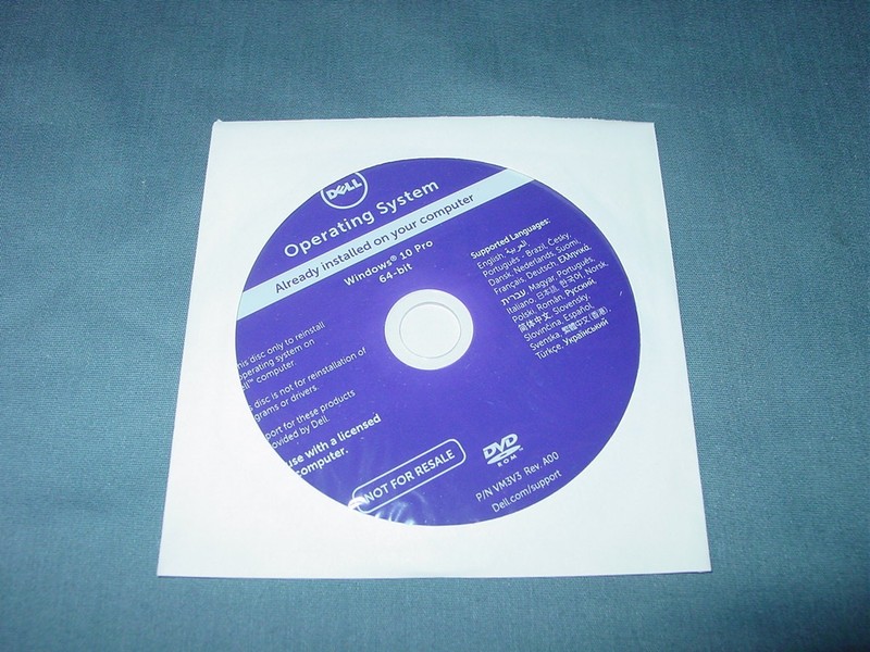 Brand new Windows 10 Pro 64-bit Dell Reinstallation Recovery Disc SEALED NO KEY