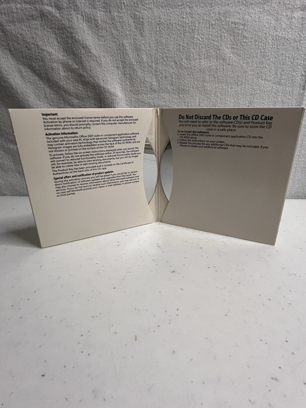 Microsoft Office 2007 Small Business Edition SBE 2-Disc Set OEM Dell w/ COA gallery