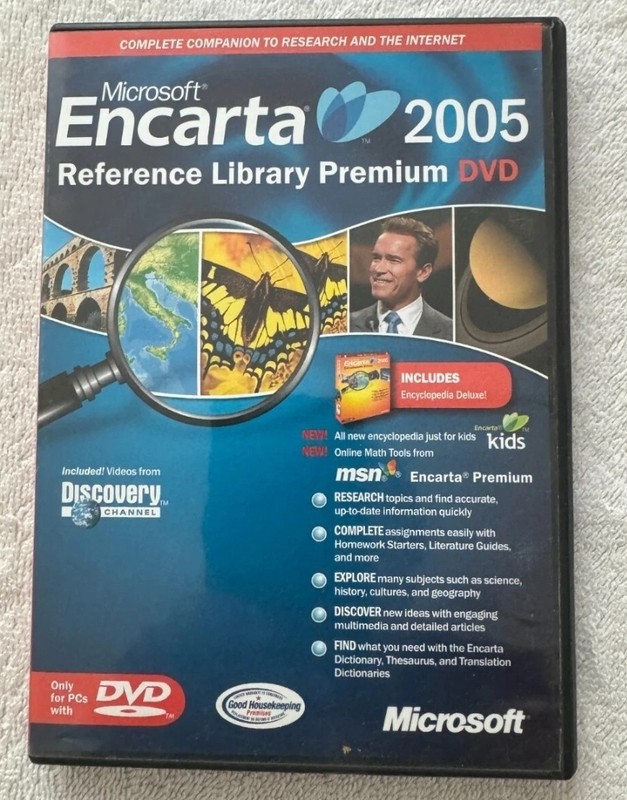 Microsoft Encarta 2005 Reference Library Premium DVD -PRODUCT KEY NOT INCLUDED!!
