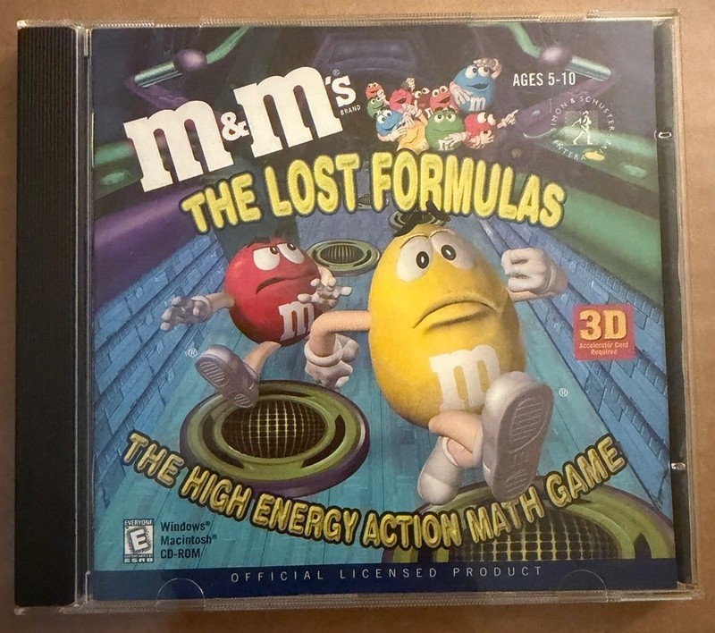 M&M’s The Lost Formulas 3D Early Learning Mathematics Mars CD-ROM (2000) Win/Mac