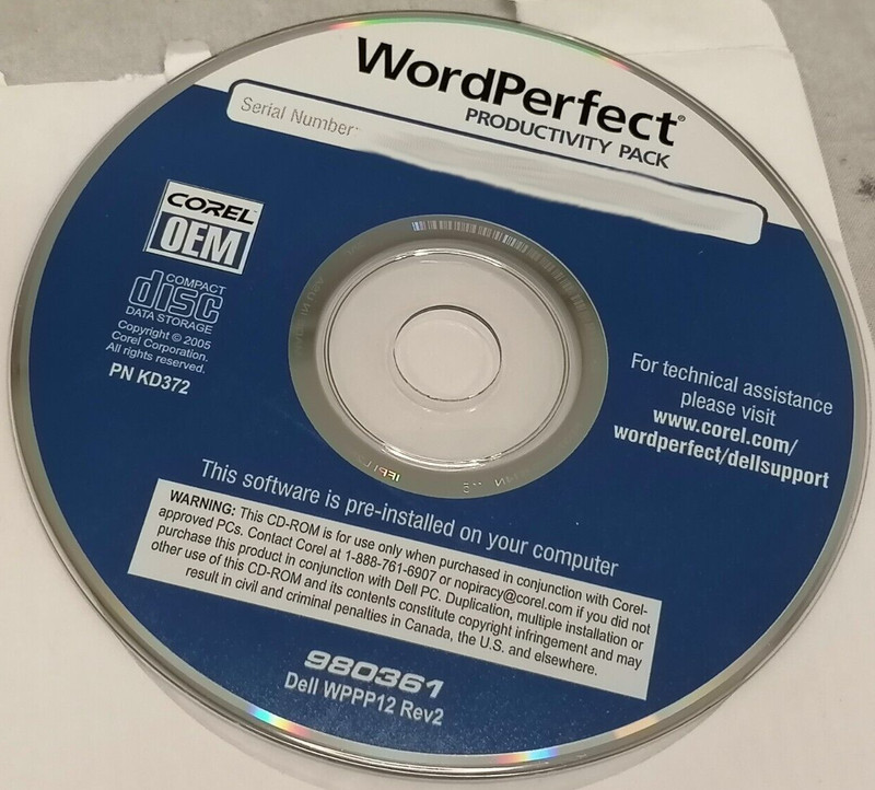Corel WordPerfect Productivity Pack Disc Set P/N: 980298 gallery