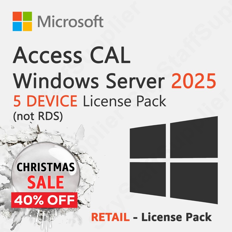 Microsoft Windows Server 2025 - 5 DEVICE ACCESS CALs [not RDS] RETAIL PACK NEW gallery