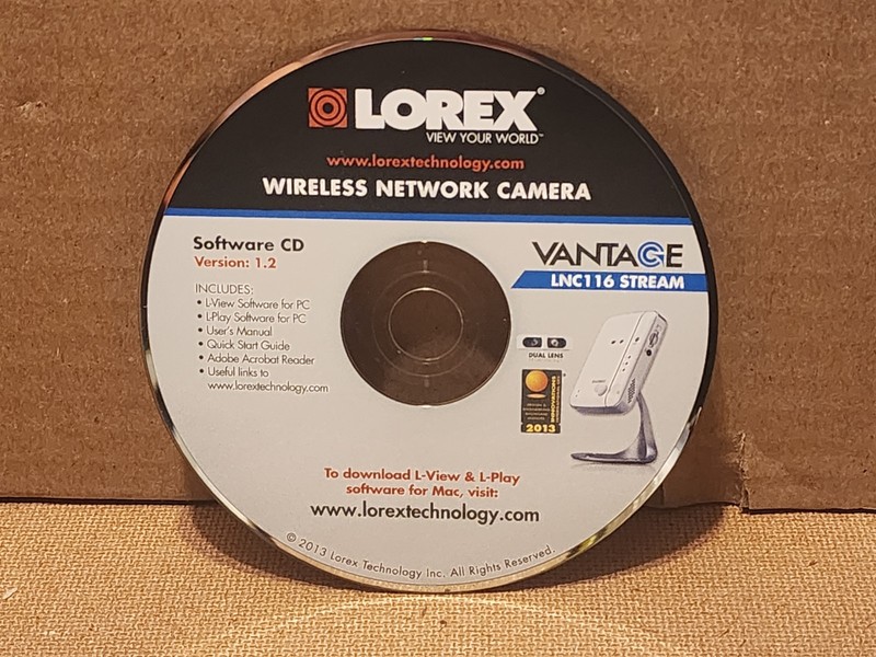 Lorex Wireless Network Camera Vantage LNC116 Software CD Only – Free shipping