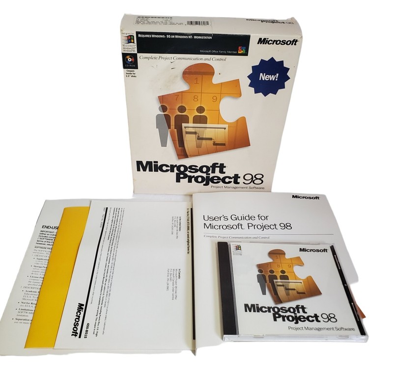 Microsoft Project 98 Software With CD Product Key Included