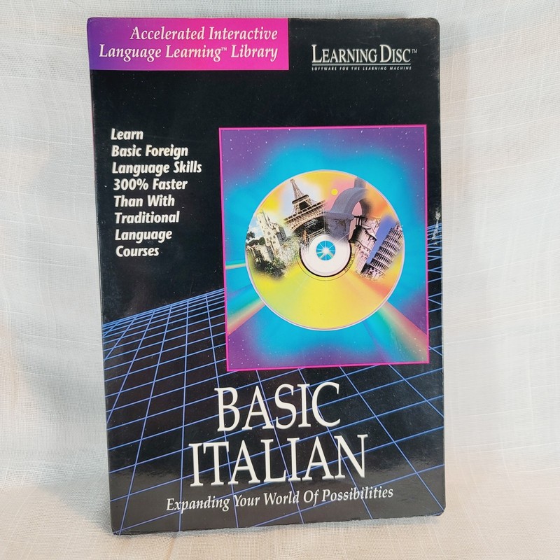 Basic Italian Language Learning Disc For Zygon Learning Machine 1994 *Read* 