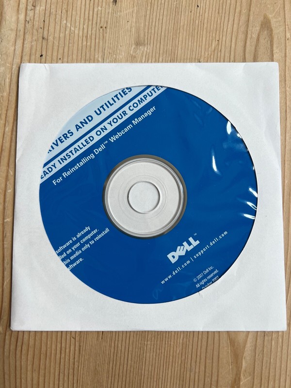 Dell Drivers and Utilities CD For Reinstalling Dell Webcam Manager October 2007