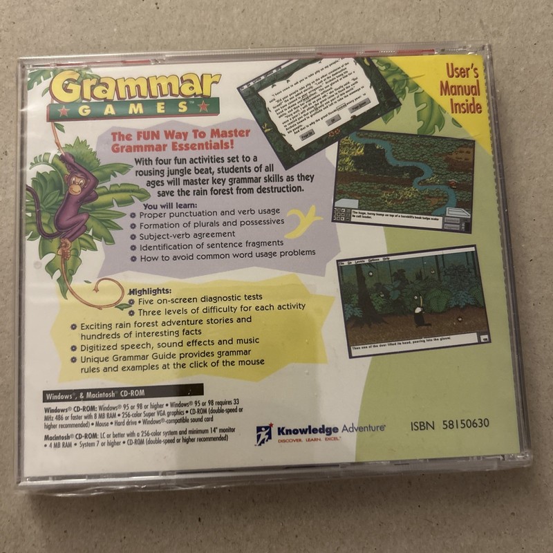 Scholastic Clubs And Fair CD-ROM Computer Grammar Games Knowledge Adventure Kids gallery